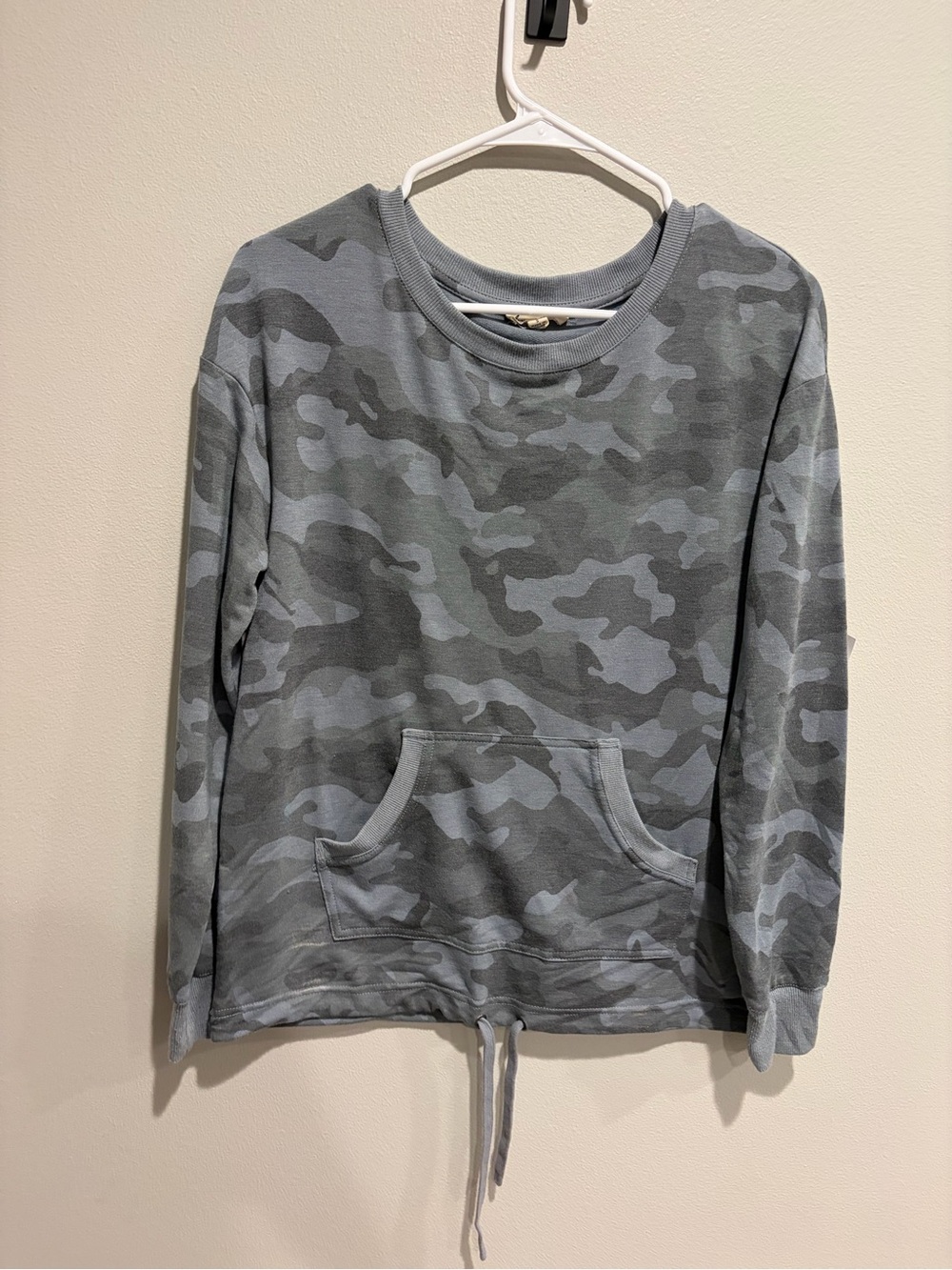 Jane and Delancey Gray Camo Crewneck Sweatshirt